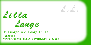 lilla lange business card